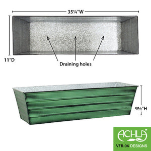 Galvanized Steel Flower Box Planter Flower Box