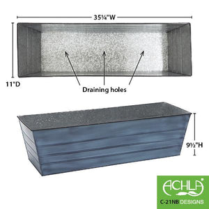Galvanized Steel Flower Box Planter Flower Box Planter