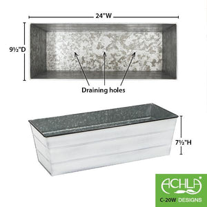 Galvanized Steel Flower Box Planter Flower Box Planter