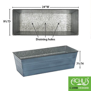 Galvanized Steel Flower Box Planter Flower Box Planter