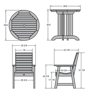 Glennville 5pc Round Dining Set Dining Set