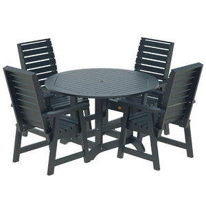 Glennville 5pc Round Dining Set Dining Set Federal Blue