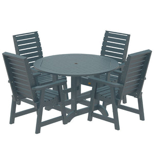 Glennville 5pc Round Dining Set Dining Set Nantucket Blue
