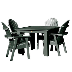 Hamilton Adirondack 5pc Square Outdoor Dining Set Dining Set Charleston Green
