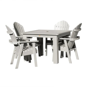 Hamilton Adirondack 5pc Square Outdoor Dining Set Dining Set Harbor Gray