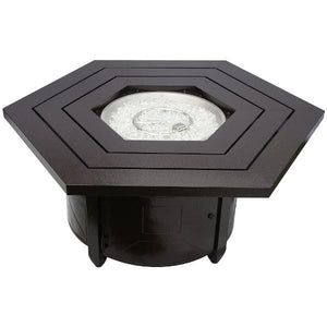 Hammered Bronze Hexagon Extruded Aluminum Fire Pit Fire Pits