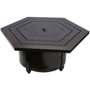 Hammered Bronze Hexagon Extruded Aluminum Fire Pit Fire Pits