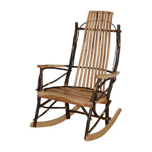 Hickory 9-Slat Rocker Rocking Chair Rustic Hickory