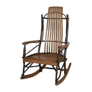 Hickory 9-Slat Rocker Rocking Chair Walnut Stain