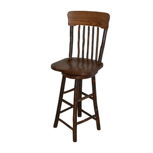 Hickory Panel Back Swivel Barchair Swivel Chair