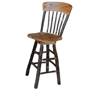 Hickory Panel Back Swivel Barchair Swivel Chair