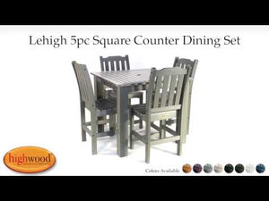 Lehigh 5pc Square Counter Height Outdoor Dining Set 42" x 42"