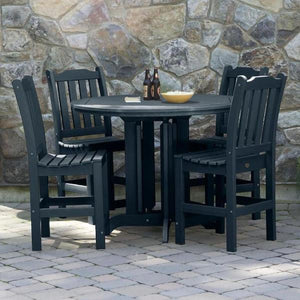 Lehigh 5pc Round Counter Height Recycled Plastic Outdoor Dining Set Dining Set