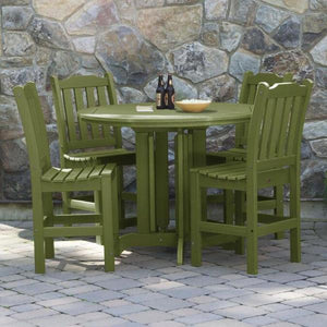 Lehigh 5pc Round Counter Height Recycled Plastic Outdoor Dining Set Dining Set