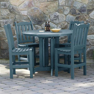 Lehigh 5pc Round Counter Height Recycled Plastic Outdoor Dining Set Dining Set