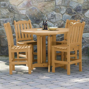 Lehigh 5pc Round Counter Height Recycled Plastic Outdoor Dining Set Dining Set