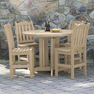Lehigh 5pc Round Counter Height Recycled Plastic Outdoor Dining Set Dining Set