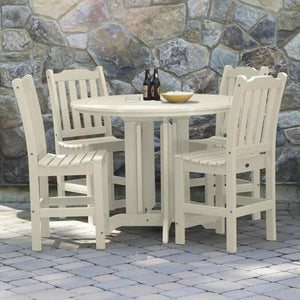 Lehigh 5pc Round Counter Height Recycled Plastic Outdoor Dining Set Dining Set