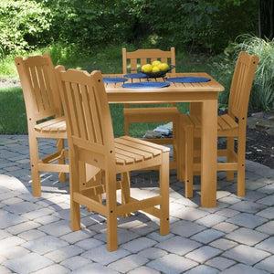 Lehigh 5pc Square Counter Height Outdoor Dining Set 42" x 42" Dining Set