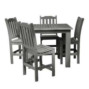 Lehigh 5pc Square Counter Height Outdoor Dining Set 42" x 42" Dining Set Coastal Teak