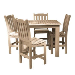 Lehigh 5pc Square Counter Height Outdoor Dining Set 42" x 42" Dining Set Tuscan Taupe