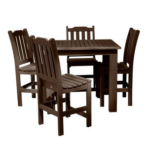 Lehigh 5pc Square Counter Height Outdoor Dining Set 42" x 42" Dining Set Weathered Acorn