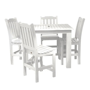 Lehigh 5pc Square Counter Height Outdoor Dining Set 42" x 42" Dining Set White