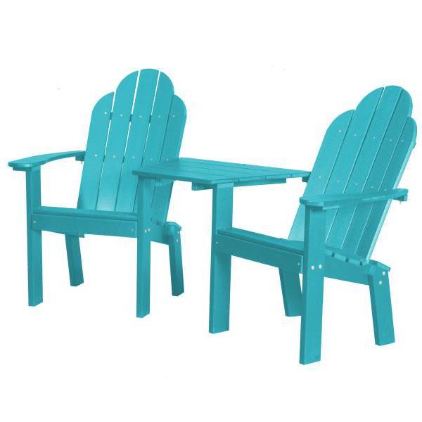 Little Cottage Co. Classic Deck Chair Tete-a-Tete Garden Benches Aruba Blue