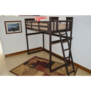 Mission Loft Bed with End Ladder - The Charming Bench Company