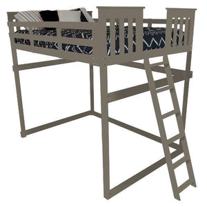 Mission Loft Bed with End Ladder - The Charming Bench Company