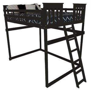 Mission Loft Bed with End Ladder - The Charming Bench Company