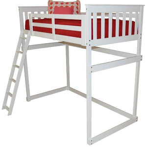 Mission Loft Bed w Side Ladder - The Charming Bench Company
