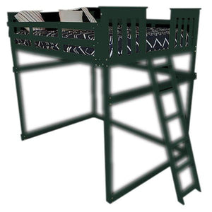 Mission Loft Bed with End Ladder - The Charming Bench Company