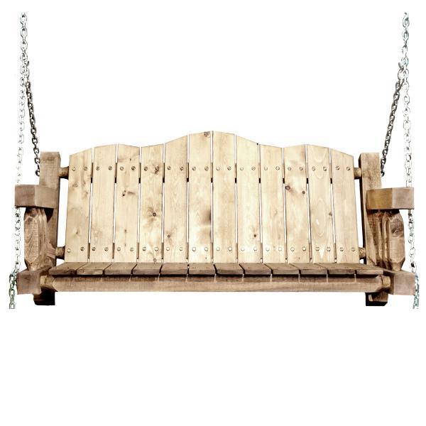 Montana Woodworks Homestead Porch Swing Seat with Chains Porch Swings Exterior Stain Finish / No