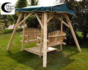 Moon Valley M-200 Outdoor Double Glider Gliders Unfinished / No / Double Glider Swing / double swing set for adults
