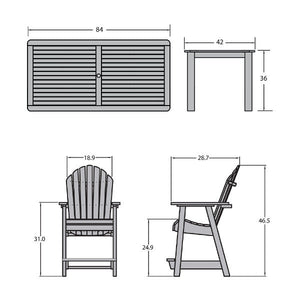Muskoka 7pc 42x84 Counter Dining Set Dining Set