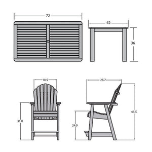 Muskoka 7pc Counter Bistro Dining Set Dining Set