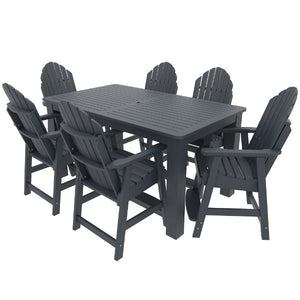Muskoka 7pc Counter Bistro Dining Set Dining Set 42x72 / Federal Blue