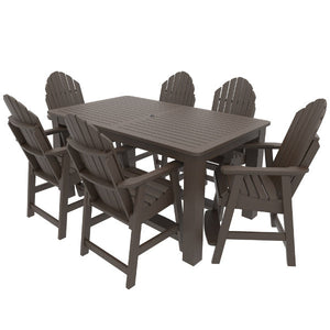 Muskoka 7pc Counter Bistro Dining Set Dining Set 42x72 / Weathered Acorn