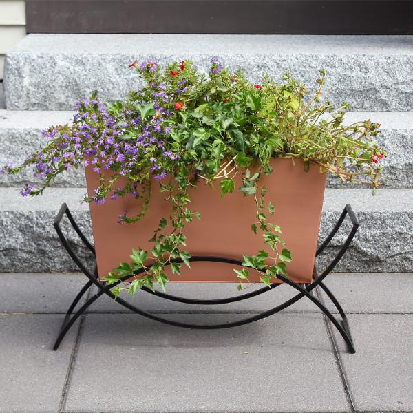 Odile Planter with Copper Plated Flower Box Planter with Flower Box