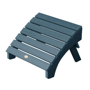 Outdoor Folding Adirondack Ottoman Patio Chair Nantucket Blue