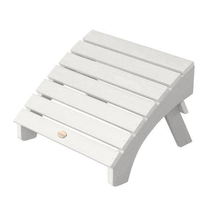 Outdoor Folding Adirondack Ottoman Patio Chair White