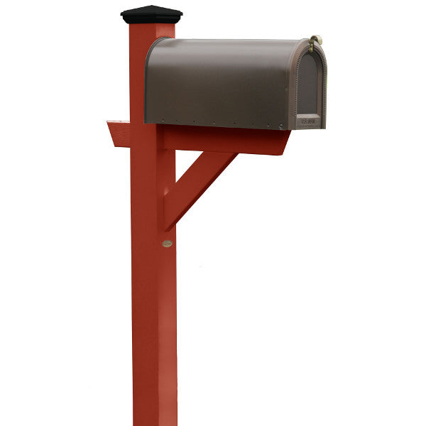 Outdoor Hazleton Mailbox Post Mailbox Post Rustic Red