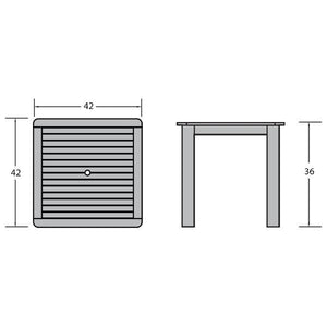 Outdoor Square Counter Dining Table Dining Table