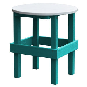 Poly Round Side Table with White Top Side Table