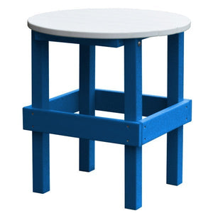 Poly Round Side Table with White Top Side Table