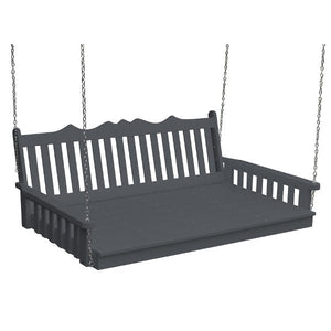 Poly Royal English Swingbed Porch Swing Beds 6ft / Dark Gray
