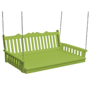 Poly Royal English Swingbed Porch Swing Beds 6ft / Lemon Yellow