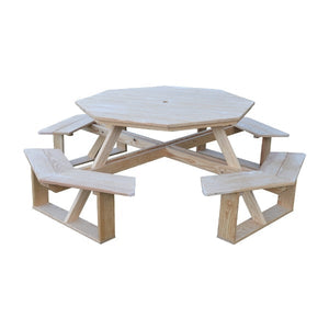 Pressure Treated Pine 54” Octagon Walk-In Table Picnic Table