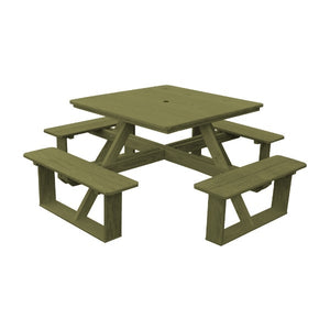 Pressure Treated Pine Square Walk-In Table Picnic Table